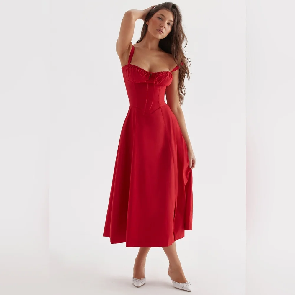 House of CB Red Midi Dress - Picture 5 of 16